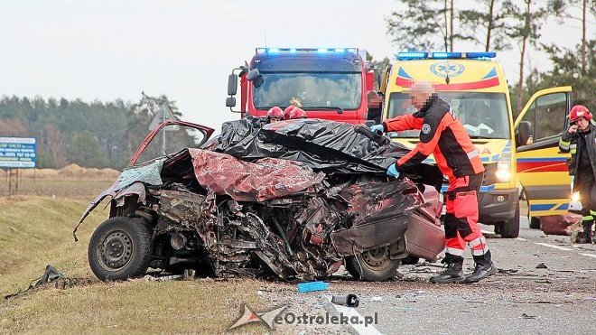 Śmiertelny wypadek na DK 61 w pobliżu Miastkowa [14.03.2017] - zdjęcie #4 - eOstroleka.pl