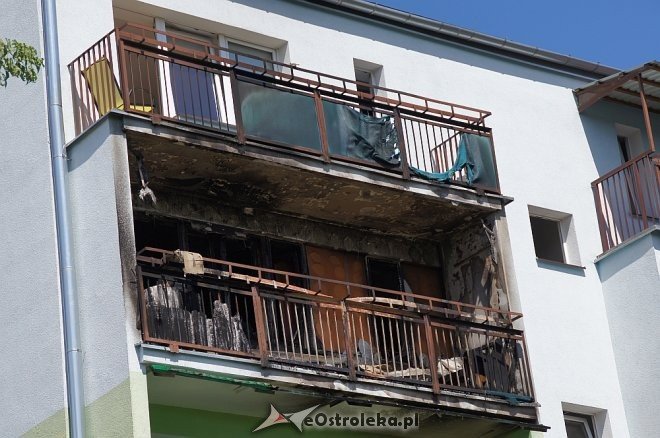 Ostrołęka: Pożar w bloku przy ulicy Madalińskiego [ZDJĘCIA] - zdjęcie #2 - eOstroleka.pl