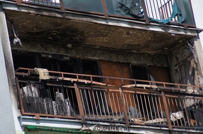 Ostrołęka: Pożar w bloku przy ulicy Madalińskiego [ZDJĘCIA] - zdjęcie #3 - eOstroleka.pl
