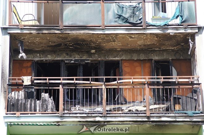 Ostrołęka: Pożar w bloku przy ulicy Madalińskiego [ZDJĘCIA] - zdjęcie #9 - eOstroleka.pl