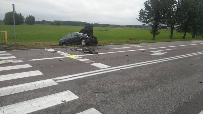 Wypadek w Gosterach [21.09.2017] - zdjęcie #2 - eOstroleka.pl