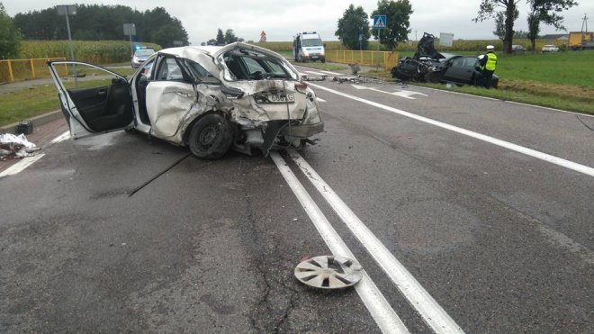 Wypadek w Gosterach [21.09.2017] - zdjęcie #3 - eOstroleka.pl