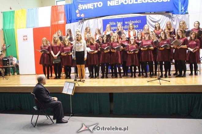 Gala z okazji Święta Niepodległości w II Liceum Ogólnokształcącym w Ostrołęce [10.11.2017] - zdjęcie #57 - eOstroleka.pl