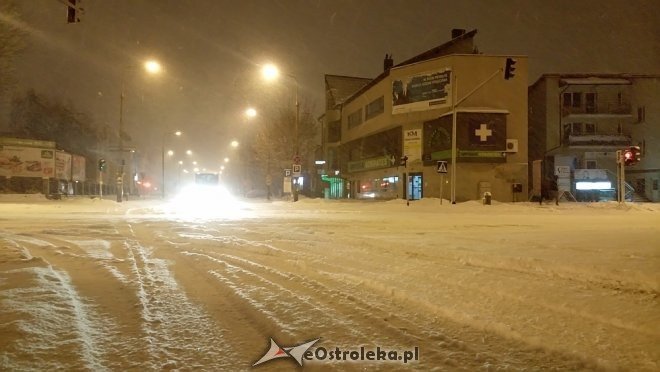 Śnieżyca w Ostrołęce i regionie [18.01.2018] - zdjęcie #9 - eOstroleka.pl