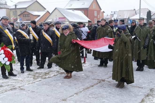 Obchody Dnia Pamięci Żołnierzy Wyklętych w Myszyńcu [02.03.2018] - zdjęcie #5 - eOstroleka.pl