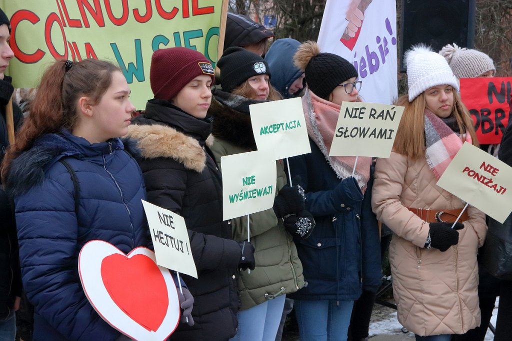 Ostrołęcka młodzież sprzeciwia się agresji i mowie nienawiści  [24.01.2019] - zdjęcie #19 - eOstroleka.pl
