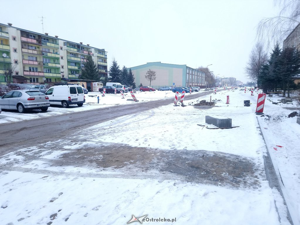 Przebudowa ulicy Blachnickiego - styczeń 2019 [31.01.2019] - zdjęcie #4 - eOstroleka.pl