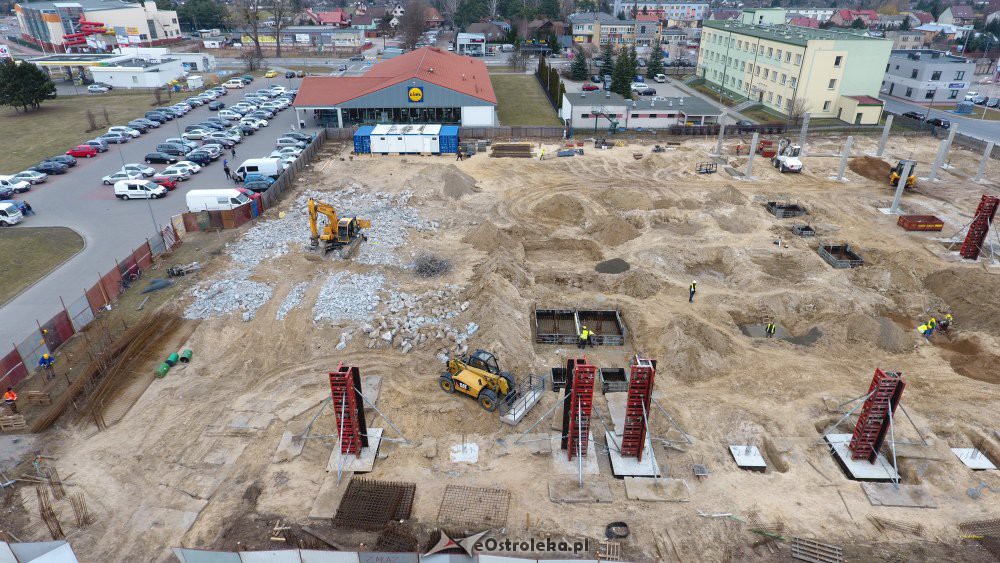 Budowa parku handlowego Vendo przy ul. Witosa [07.03.2019] - zdjęcie #1 - eOstroleka.pl