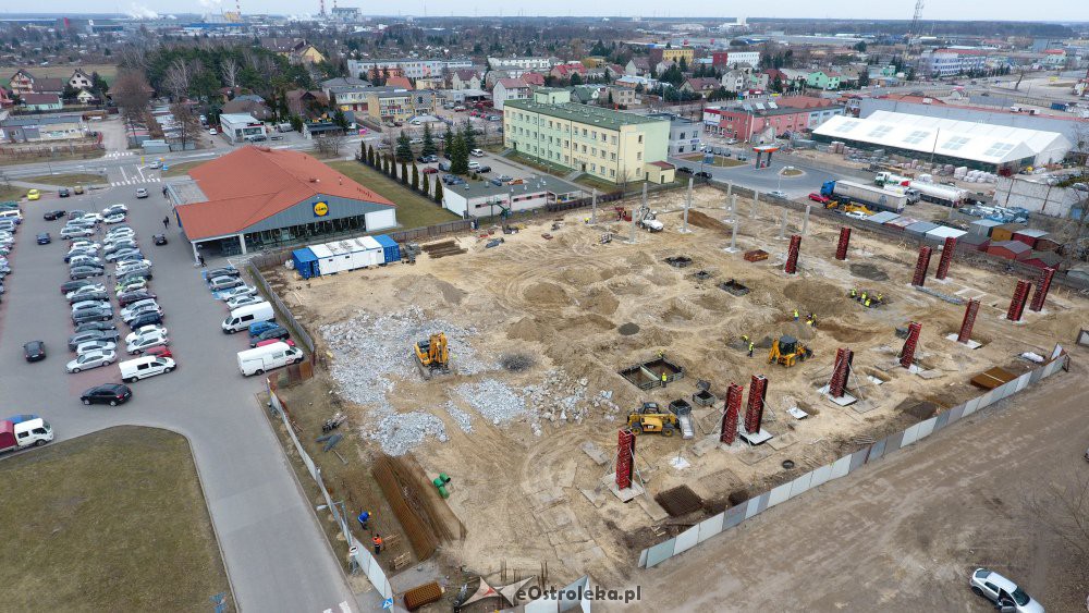 Budowa parku handlowego Vendo przy ul. Witosa [07.03.2019] - zdjęcie #8 - eOstroleka.pl