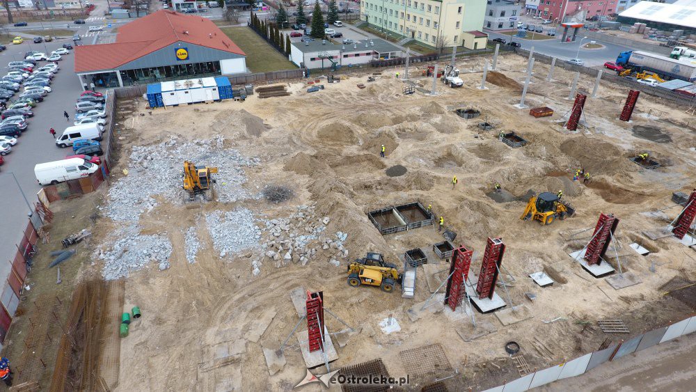 Budowa parku handlowego Vendo przy ul. Witosa [07.03.2019] - zdjęcie #13 - eOstroleka.pl