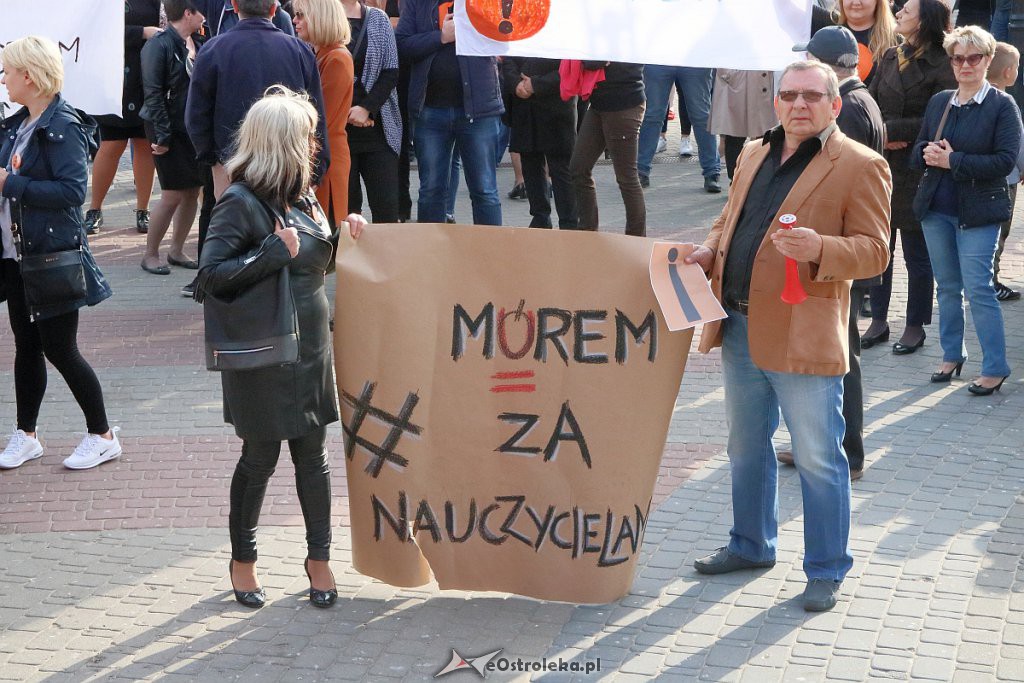 Wiec poparcia dla nauczycieli w Ostrołęce [24.04.2019] - zdjęcie #17 - eOstroleka.pl