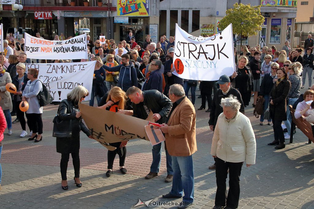 Wiec poparcia dla nauczycieli w Ostrołęce [24.04.2019] - zdjęcie #34 - eOstroleka.pl
