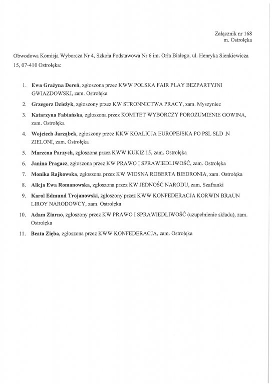Składy obwodowych komisji wyborczych - Ostrołęka [26.05.2019] - zdjęcie #4 - eOstroleka.pl