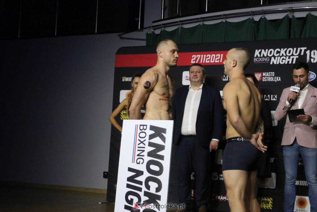 Knockout Boxing Night 19. Ceremonia ważenia [26.11.2021] - zdjęcie #12 - eOstroleka.pl