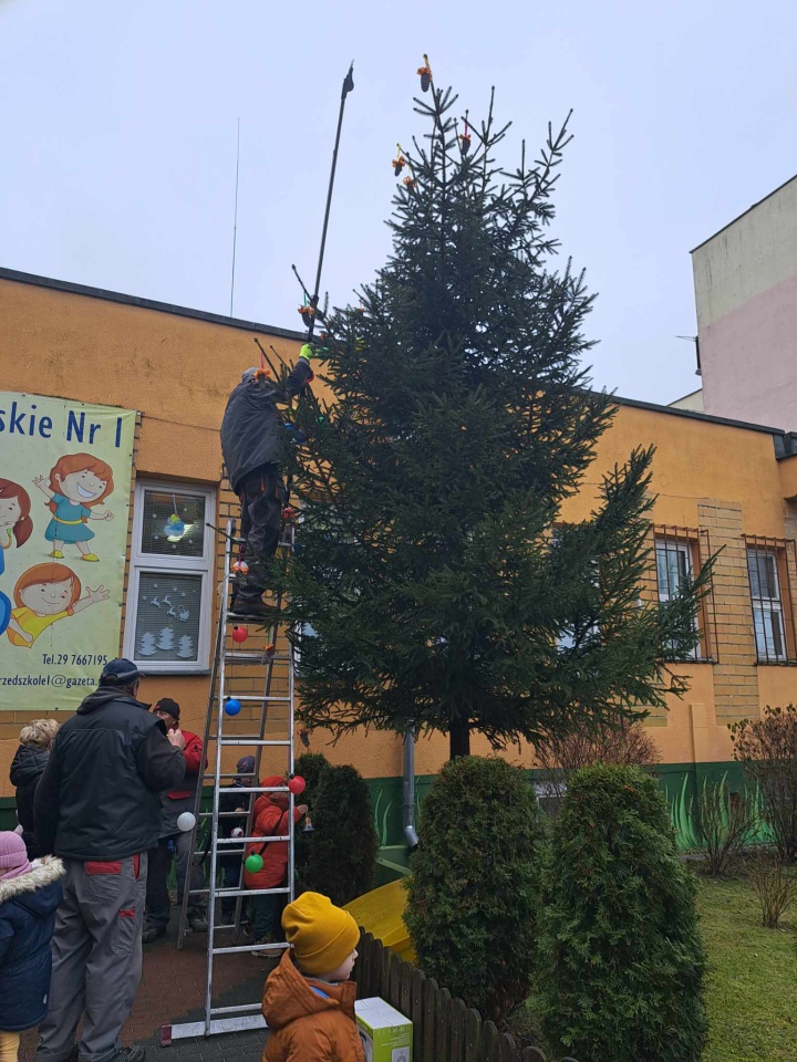 Świąteczny nastrój na osiedlu Centrum dzięki współpracy przedszkolaków i spółdzielni mieszkaniowej [15.12.2023] - zdjęcie #7 - eOstroleka.pl