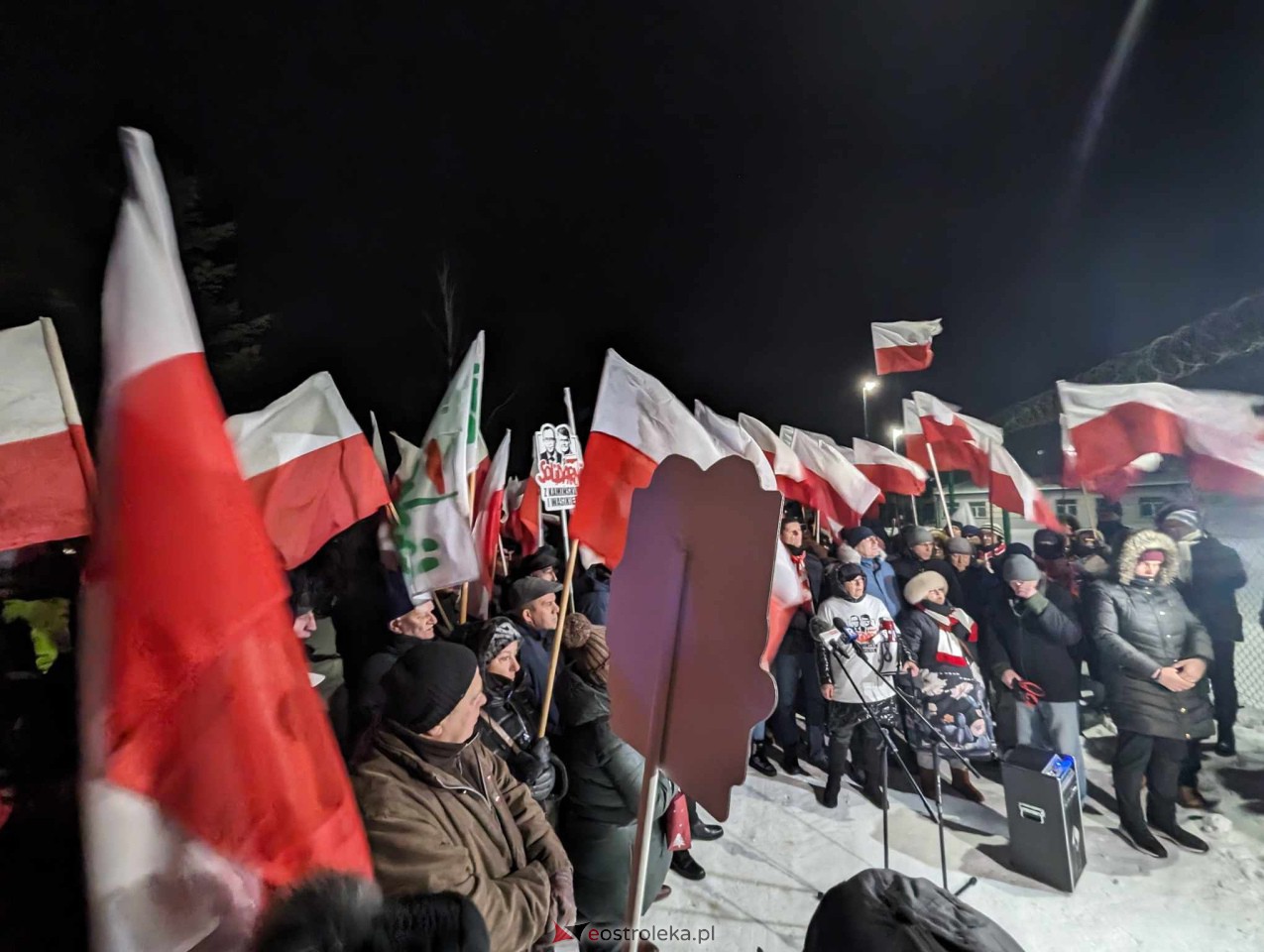 Manifestacja w Przytułach Starych [22.01.2024] - zdjęcie #6 - eOstroleka.pl