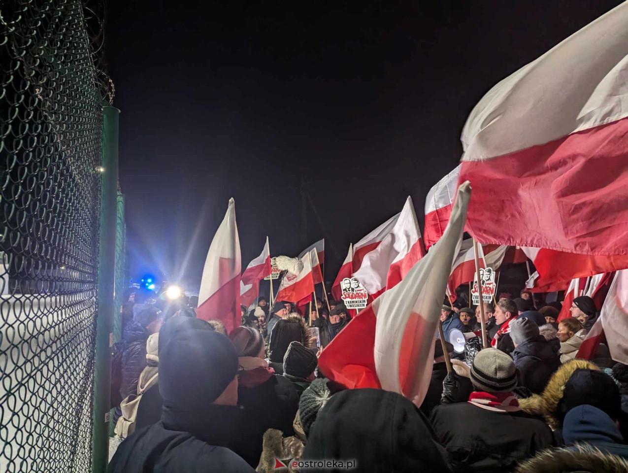 Manifestacja w Przytułach Starych [22.01.2024] - zdjęcie #8 - eOstroleka.pl