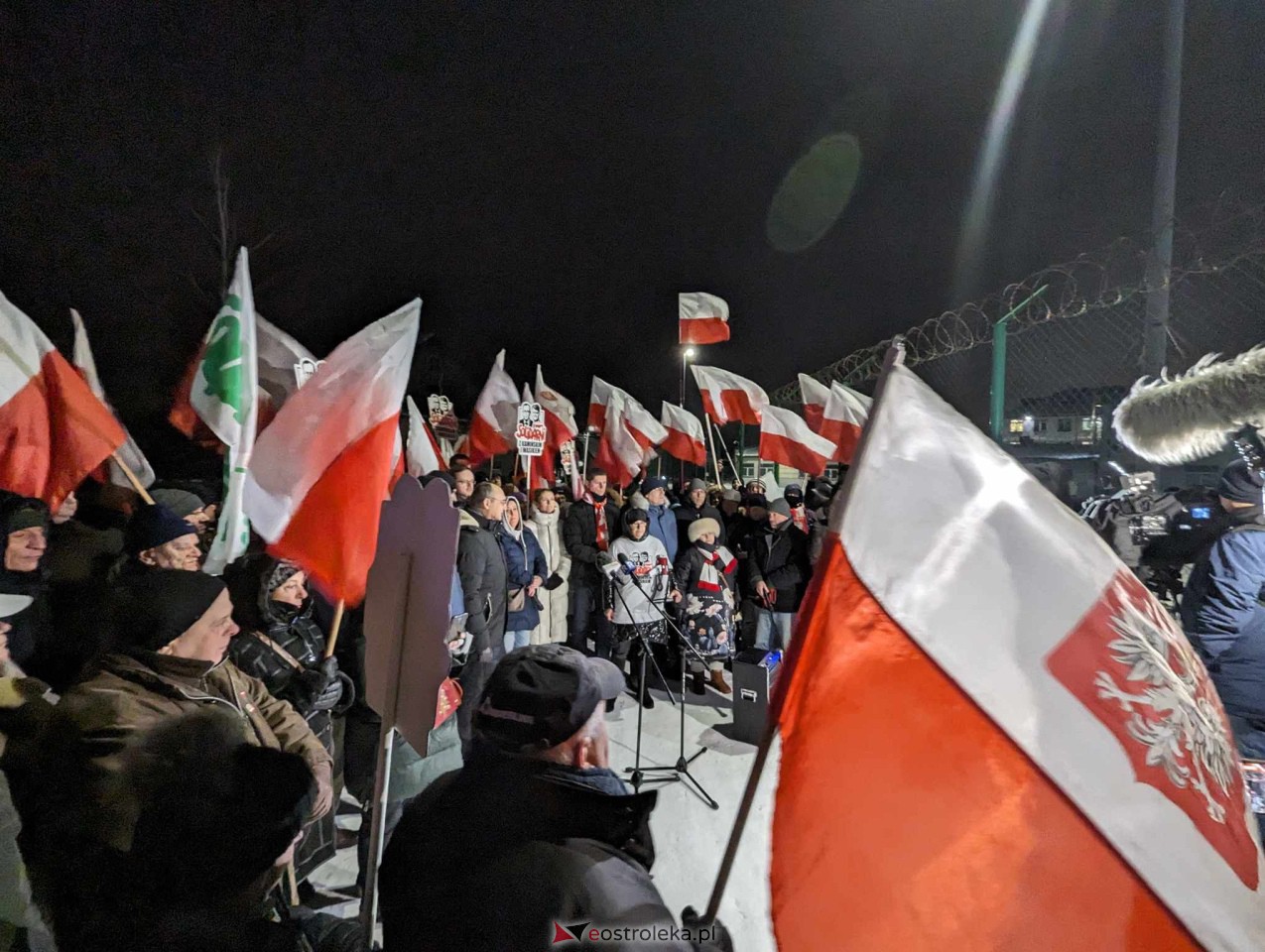 Manifestacja w Przytułach Starych [22.01.2024] - zdjęcie #11 - eOstroleka.pl