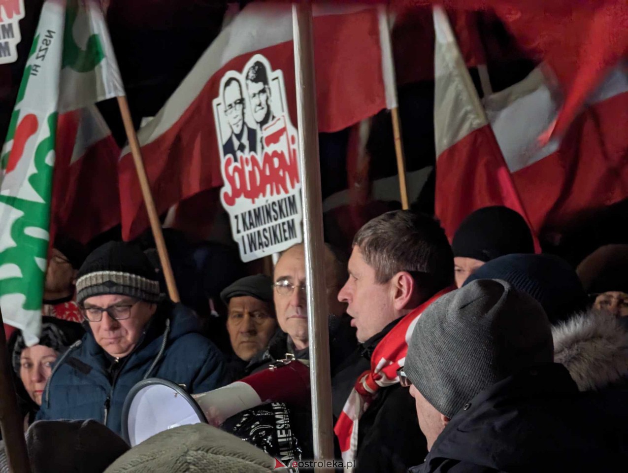 Manifestacja w Przytułach Starych [22.01.2024] - zdjęcie #14 - eOstroleka.pl