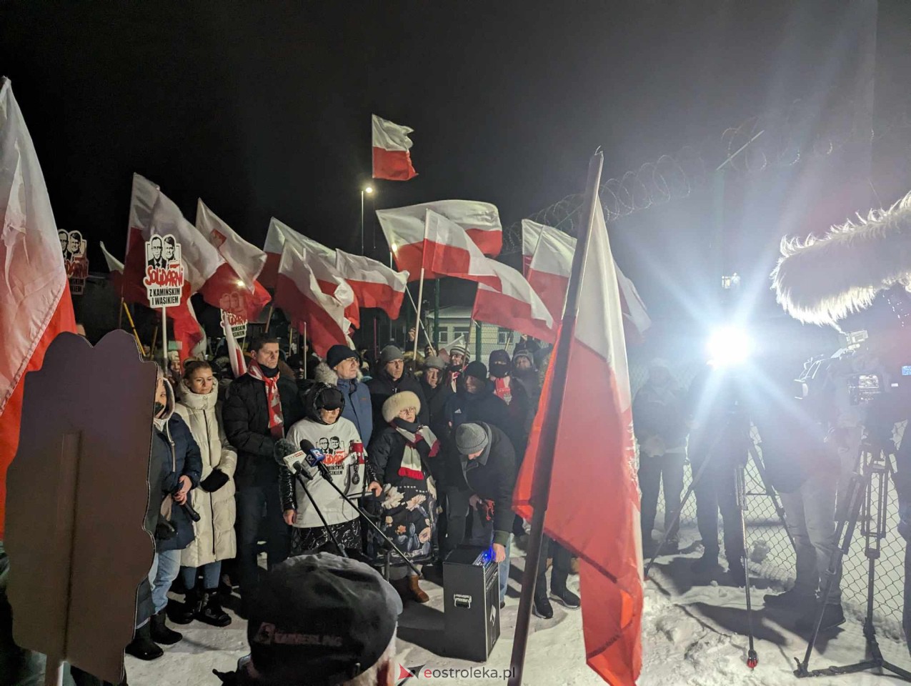 Manifestacja w Przytułach Starych [22.01.2024] - zdjęcie #16 - eOstroleka.pl