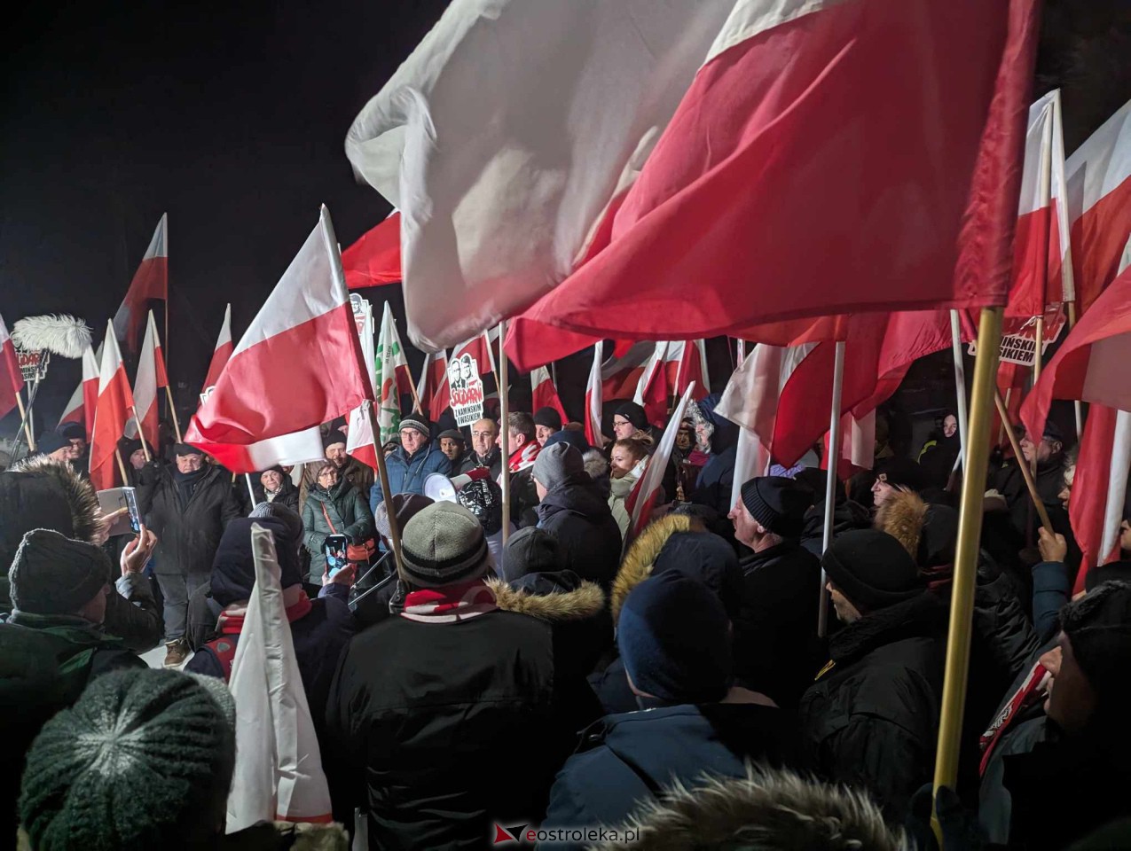 Manifestacja w Przytułach Starych [22.01.2024] - zdjęcie #17 - eOstroleka.pl