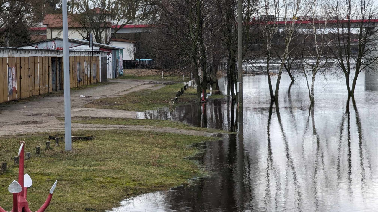 Rzeka Narew w Ostrołęce [17.02.2024] - zdjęcie #7 - eOstroleka.pl