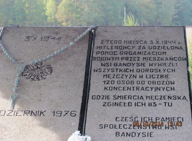 W hołdzie 113 ofiarom pacyfikacji wsi Bandysie [07.10.2014] - zdjęcie #7 - eOstroleka.pl
