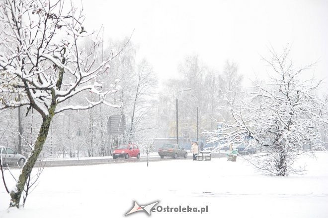 Uwaga kierowcy! Pierwszy w tym roku atak zimy trwa. Śnieg będzie padał przez cały dzień [20.11.2014] - zdjęcie #20 - eOstroleka.pl