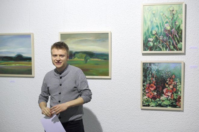 Wernisaż wystawy VIII Kurpiowskiego Pleneru Malarsko-Literackiego [12.12.2014] - zdjęcie #12 - eOstroleka.pl
