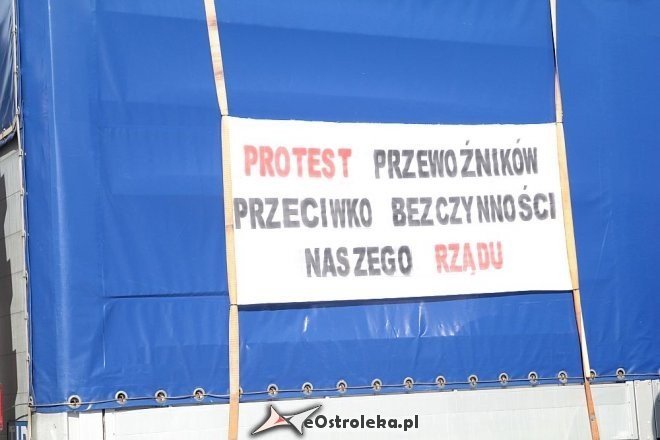 Transportowcy z Ostrołęki przez godzinę blokowali obwodnicę [23.03.2015] - zdjęcie #26 - eOstroleka.pl