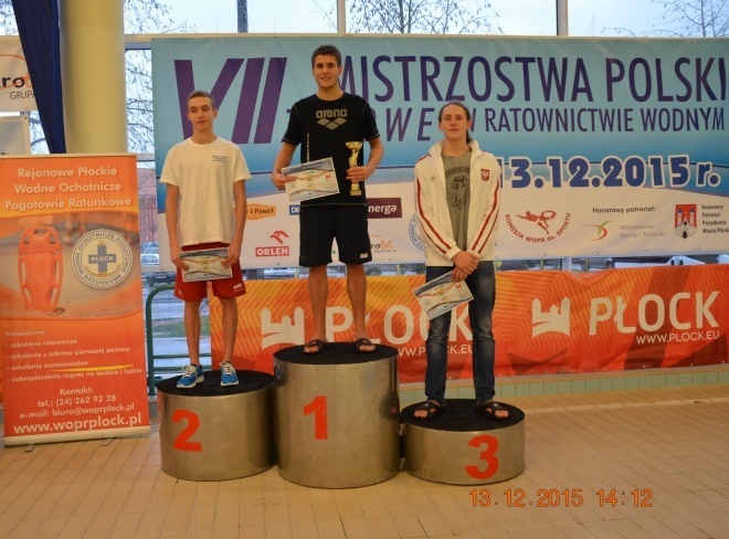 Karol Bojarski na Mistrzostwach Polski w ratownictwie wodnym [16.12.2015] - zdjęcie #21 - eOstroleka.pl