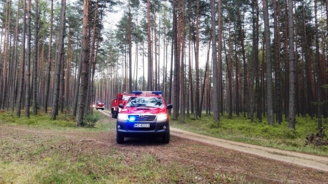 ćwiczenia ratowniczo – gaśnicze na kompleksie leśnym Leśnictwa Podgórze [27.04.2016] - zdjęcie #2 - eOstroleka.pl