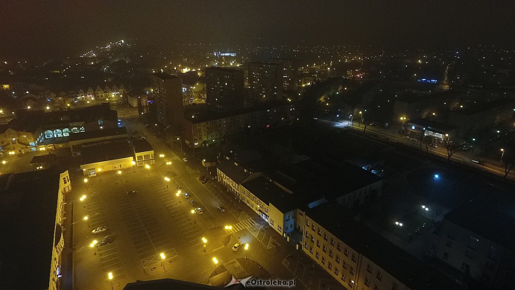 Ostrołęka z lotu ptaka nocą [25.11.2016] - zdjęcie #5 - eOstroleka.pl
