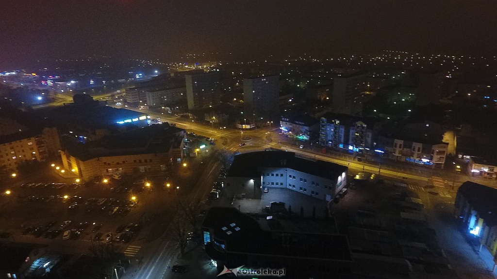 Ostrołęka z lotu ptaka nocą [25.11.2016] - zdjęcie #7 - eOstroleka.pl