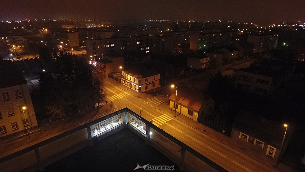 Ostrołęka z lotu ptaka nocą [25.11.2016] - zdjęcie #12 - eOstroleka.pl