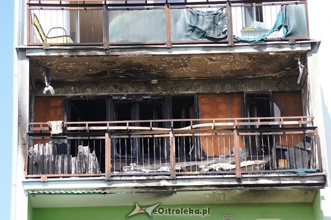 Ostrołęka: Pożar w bloku przy ulicy Madalińskiego [ZDJĘCIA] - zdjęcie #7 - eOstroleka.pl