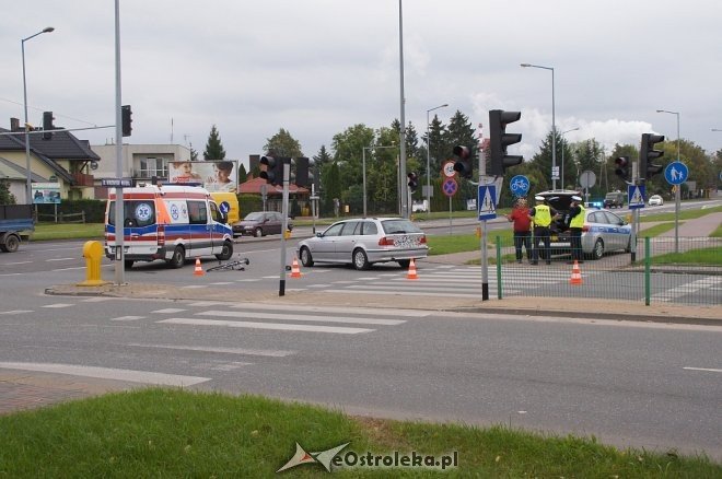 Potrącenie rowerzysty na ulicy Witosa w Ostrołęce [25.09.2017] - zdjęcie #7 - eOstroleka.pl
