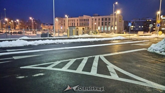 Ulica Goworowska w rejonie Galerii Bursztynowej po przebudowie [23.01.2018] - zdjęcie #2 - eOstroleka.pl