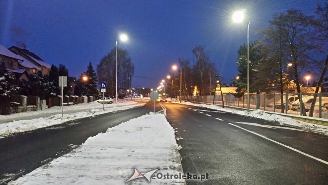 Ulica Goworowska w rejonie Galerii Bursztynowej po przebudowie [23.01.2018] - zdjęcie #10 - eOstroleka.pl