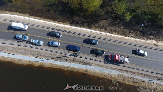 Kolizja na drodze dojazdowej do tymczasowego mostu w Ostrołęce [20.04.2018] - zdjęcie #11 - eOstroleka.pl