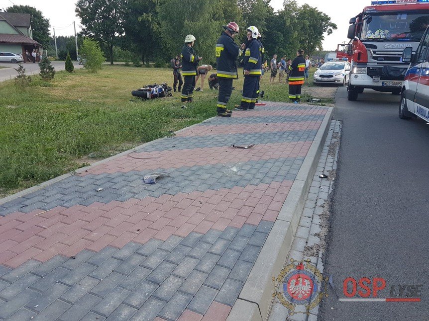 Zalas: Wypadek z udziałem motocyklisty [17.06.2018] - zdjęcie #3 - eOstroleka.pl
