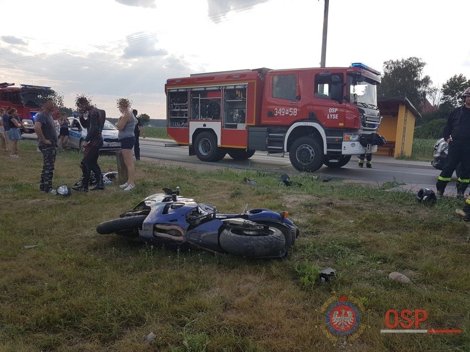 Zalas: Wypadek z udziałem motocyklisty [17.06.2018] - zdjęcie #6 - eOstroleka.pl
