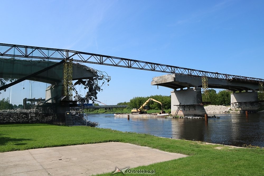 Ostrołęka: Stary most na Narwi przerwany [23.07.2018] - zdjęcie #1 - eOstroleka.pl