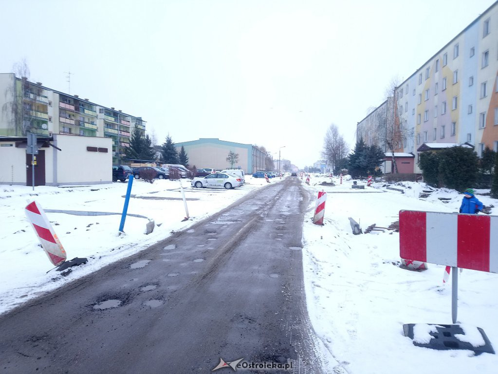 Przebudowa ulicy Blachnickiego - styczeń 2019 [31.01.2019] - zdjęcie #3 - eOstroleka.pl