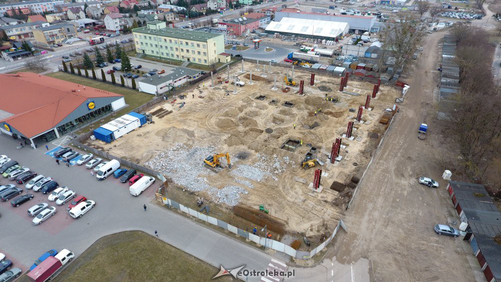 Budowa parku handlowego Vendo przy ul. Witosa [07.03.2019] - zdjęcie #2 - eOstroleka.pl