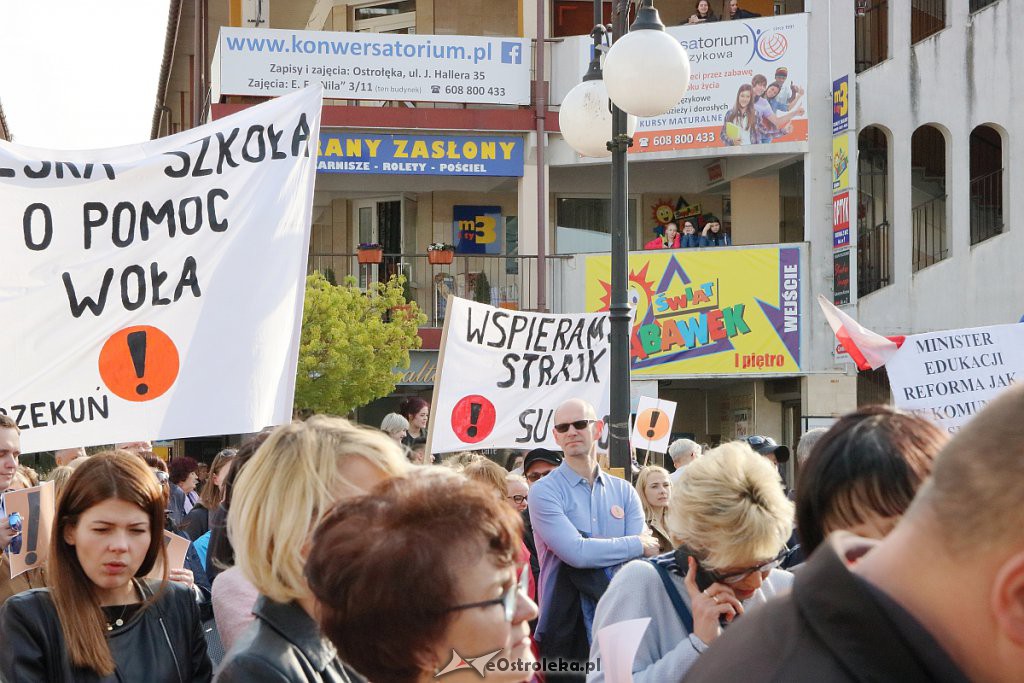 Wiec poparcia dla nauczycieli w Ostrołęce [24.04.2019] - zdjęcie #52 - eOstroleka.pl