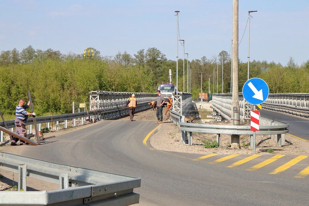 Uwaga kierowcy: Ruch wahadłowy na moście tymczasowym w Ostrołęce [01.05.2019] - zdjęcie #10 - eOstroleka.pl