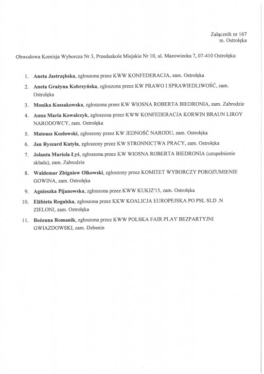 Składy obwodowych komisji wyborczych - Ostrołęka [26.05.2019] - zdjęcie #3 - eOstroleka.pl