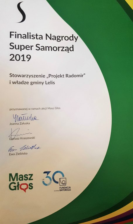„Projekt Radomir” wśród finalistów nagrody „Super Samorząd 2019” [10.06.2019] - zdjęcie #2 - eOstroleka.pl