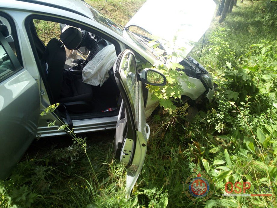 Wypadek na DW 645 w gm. Łyse [05.07.2019] - zdjęcie #3 - eOstroleka.pl